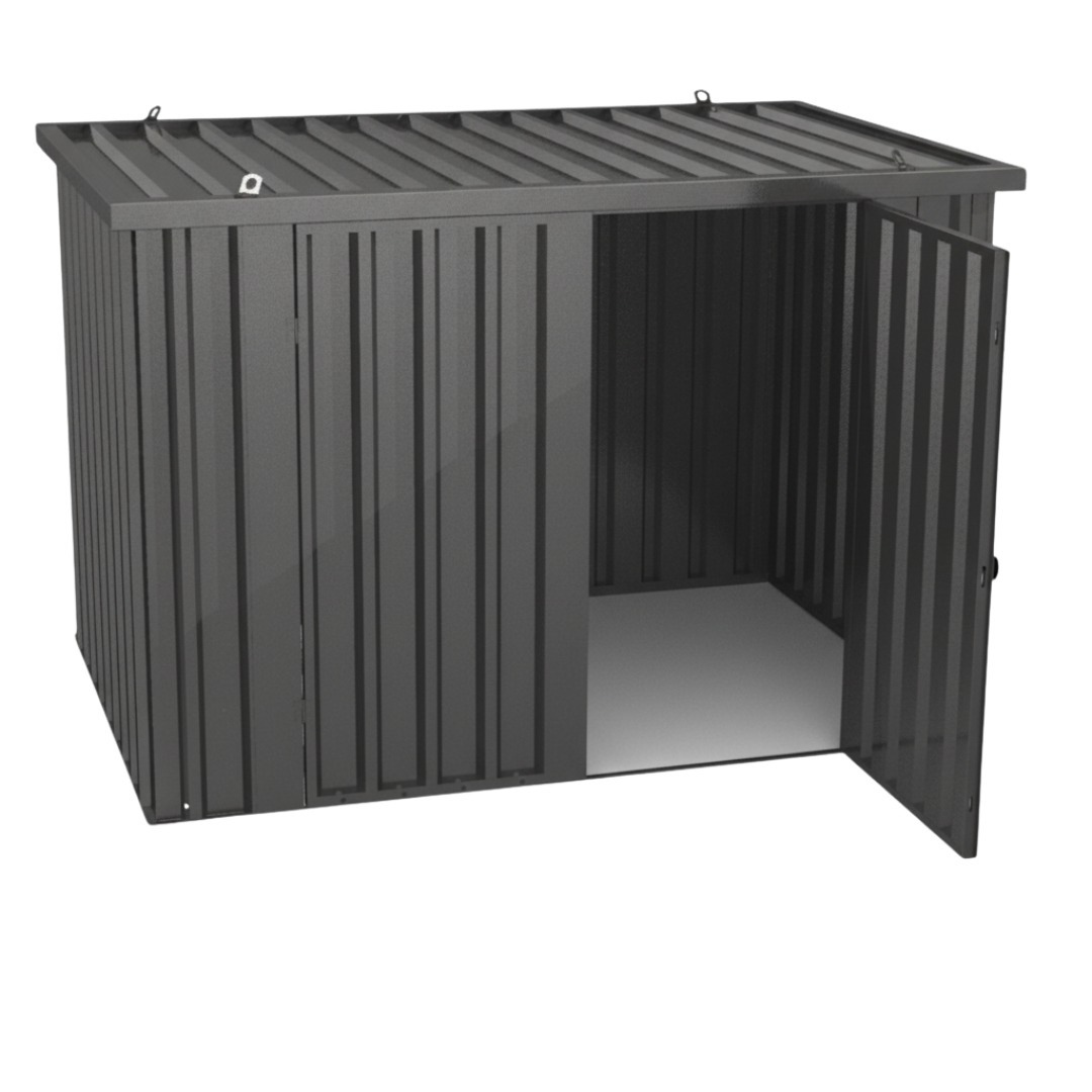 Schnellbauunterstand QBS M - 3m x 2m Tür Längswand