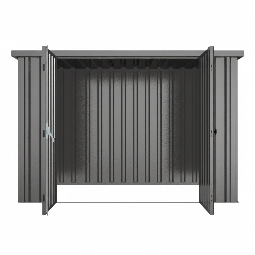 Schnellbauunterstand QBS M - 3m x 2m Tür Längswand