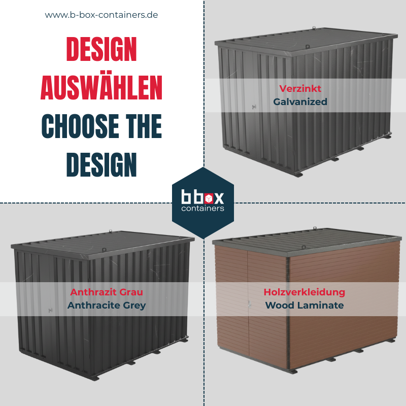 Verkaufscontainer S-QBC M - 3m x 2m mit Tür in Stirnwand