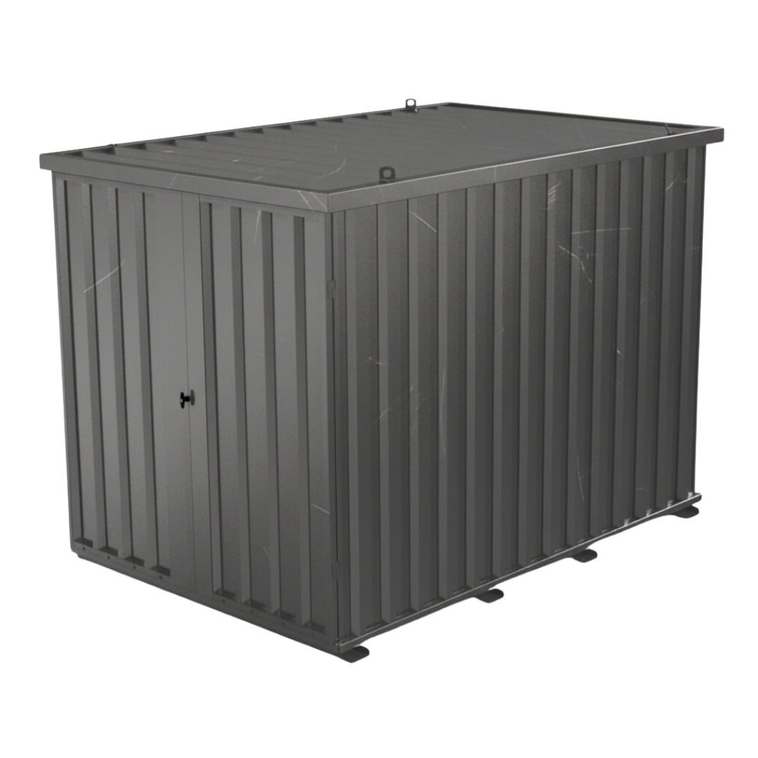 Schnellbaucontainer QBC M - 3m x 2m Tür Stirnwand