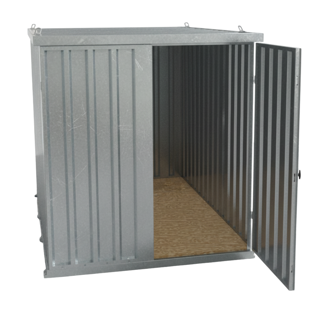 Schnellbaucontainer QBC M - 3m x 2m Tür Stirnwand