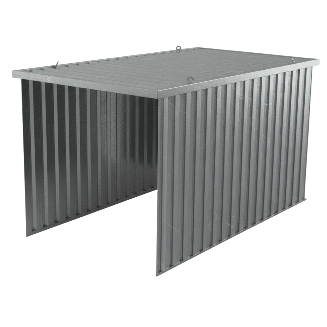 Schnellbauunterstand QBS L - 4m x 2m freier Zugang über kurze Seite
