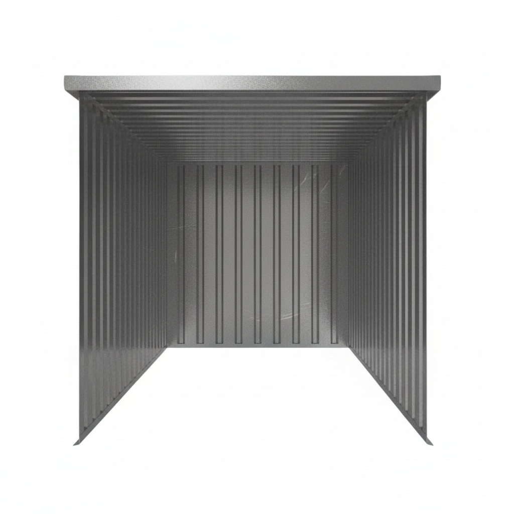 Schnellbauunterstand QBS L - 4m x 2m freier Zugang über kurze Seite