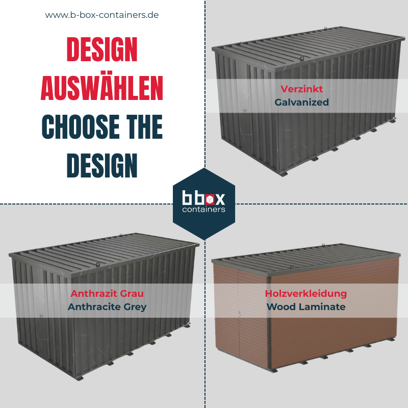 Verkaufscontainer S-QBC L - 4m x 2m mit Tür in Stirnwand