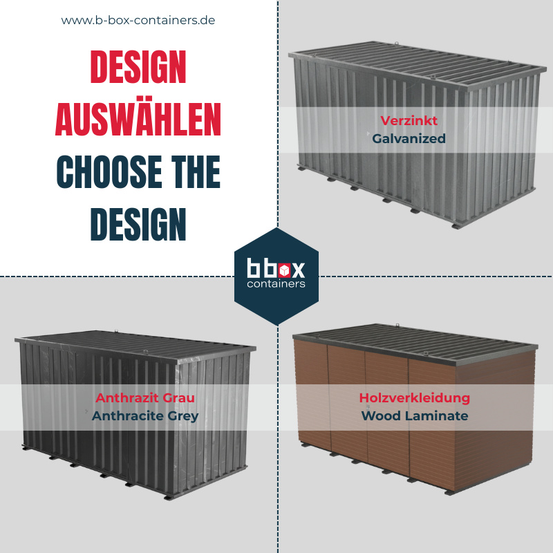 Verkaufscontainer S-QBC L - 4m x 2m mit Tür in Längswand