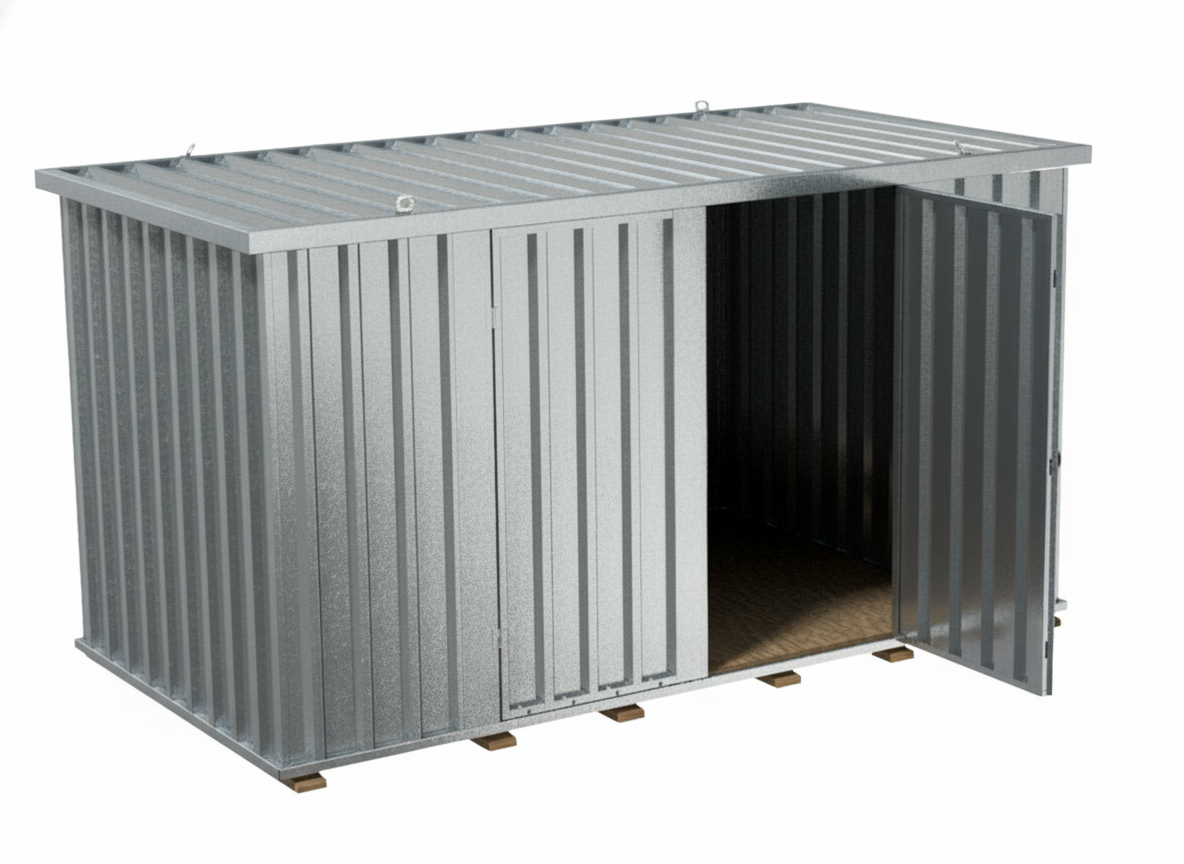 Schnellbaucontainer QBC L - 4m x 2m Tür Längswand