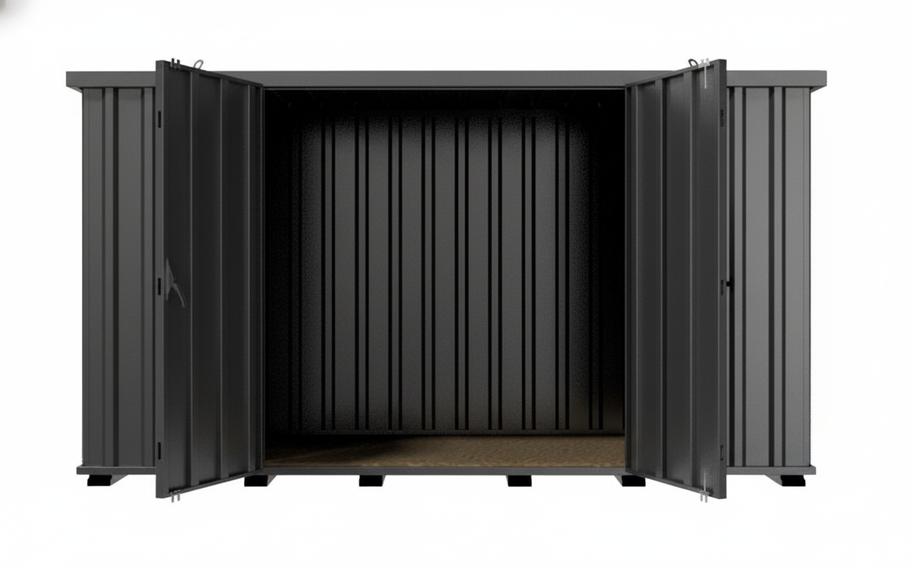 Schnellbaucontainer QBC L - 4m x 2m Tür Längswand