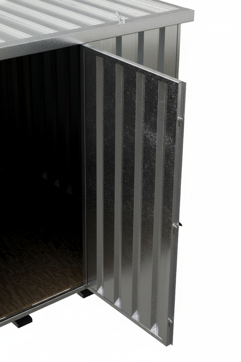 Schnellbaucontainer QBC L - 4m x 2m Tür Längswand