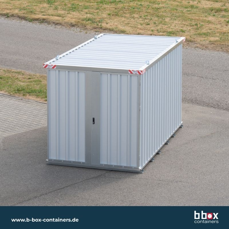 Schnellbaucontainer QuickBox L 4x2m Doppelflügeltür geschlossen von b box containers