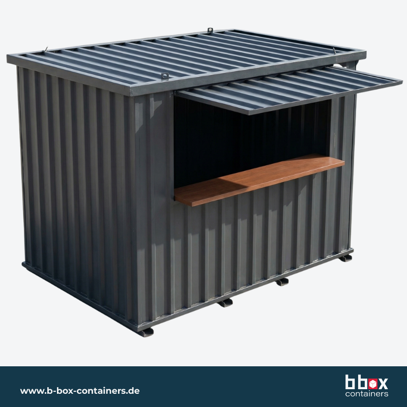 Verkaufscontainer S-QBC M - 3m x 2m mit Tür in Längswand